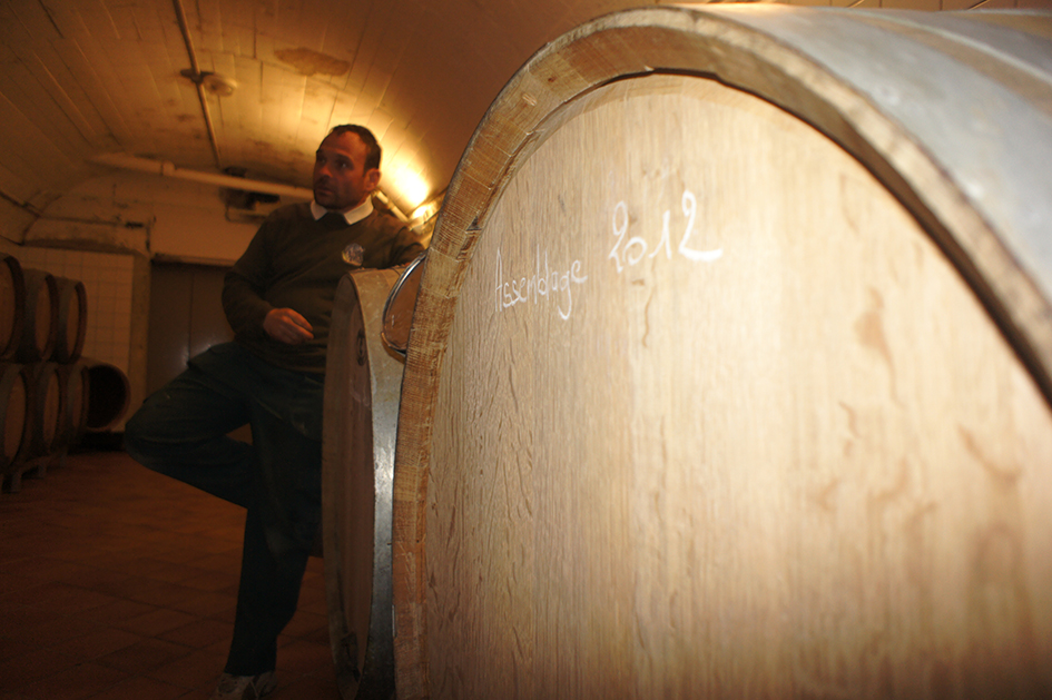 Christophe von Champagne Tanneux-Mahy im Keller